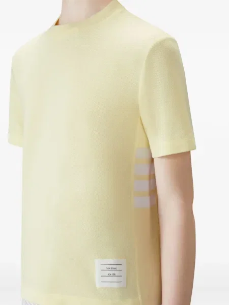 Tricou Thom Browne cu dungi galben