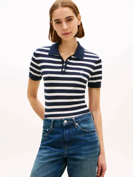 Tricou polo Tommy Hilfiger de mătase