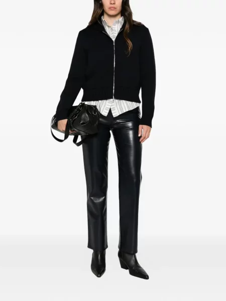 Pantaloni Agolde de lână albastru