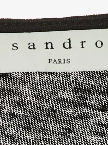 Lung tricou Sandro tricotate negru