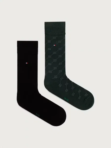Tommy Hilfiger ponožky pánske s bavlnou zelená