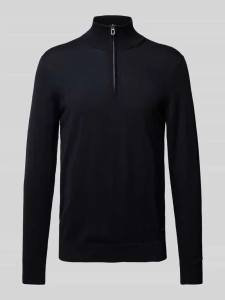 Sweter Joop! Collection ze stójką granatowy