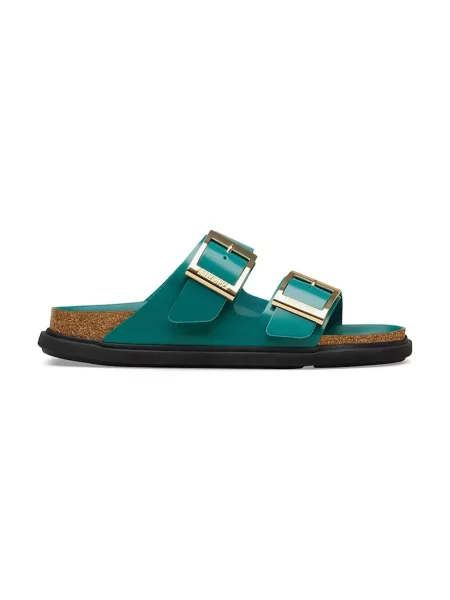 Birkenstock șlapi de piele Arizona turcoaz