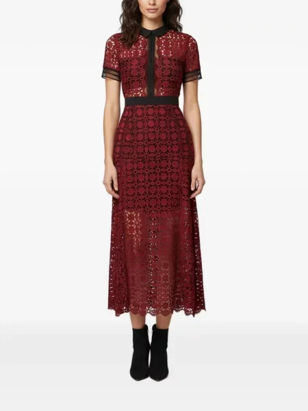 Rochie midi Self-portrait roșu