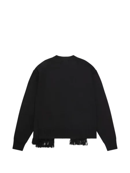 Скейт & стрийт пуловер Dover Street Market с ресни черно
