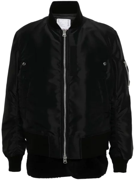Keprová bomber bunda Sacai černá