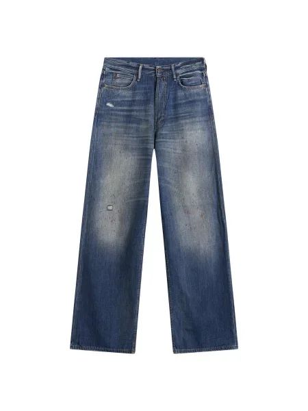 Szerokie jeansy Acne Studios niebieskie