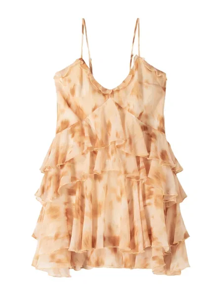 Bershka Letní šaty / velbloudí béžová