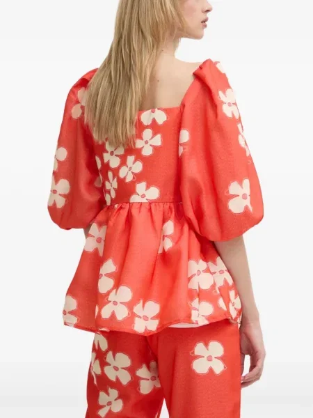 Bluză Stine Goya cu model floral roșu
