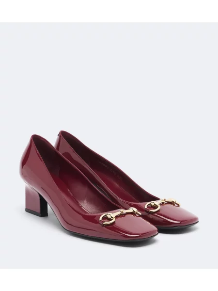 Pantofi cu toc Gucci din piele de lac