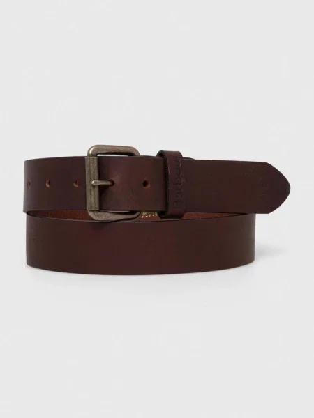 Barbour curea de piele barbati maro