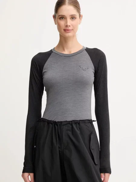 Функционална блуза с дълги ръкави Dynafit Tour light Merino синьо черно