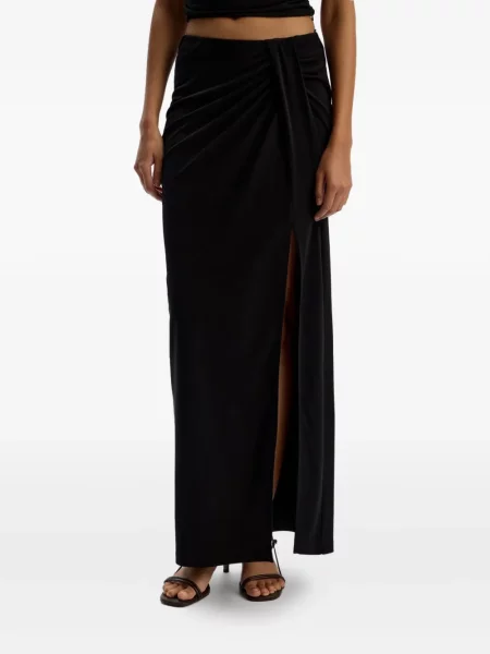 Maxi fusta maxi 12 Storeez drapată negru