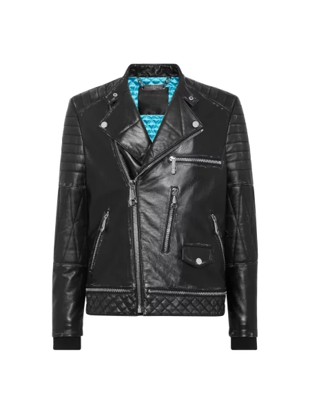 Kurtka skórzana Philipp Plein czarna