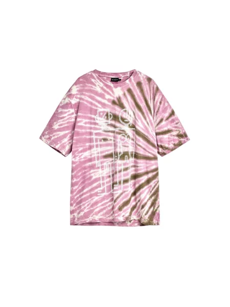 Desigual Tricou oliv / roz alb