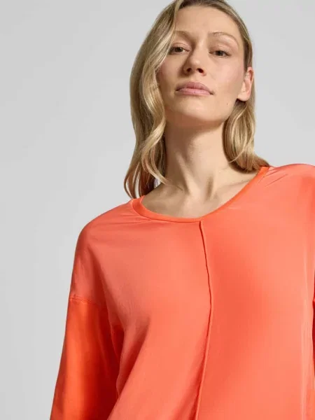 T-shirt z detalem z logo Marc Cain