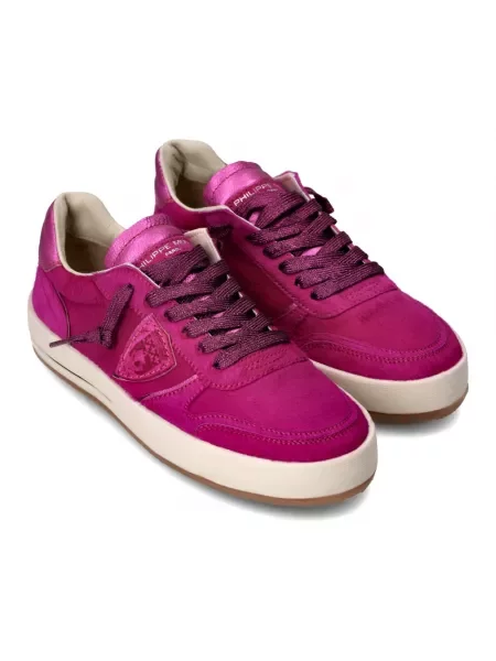 Sneakersy Philippe Model skórzane do tenisa różowe