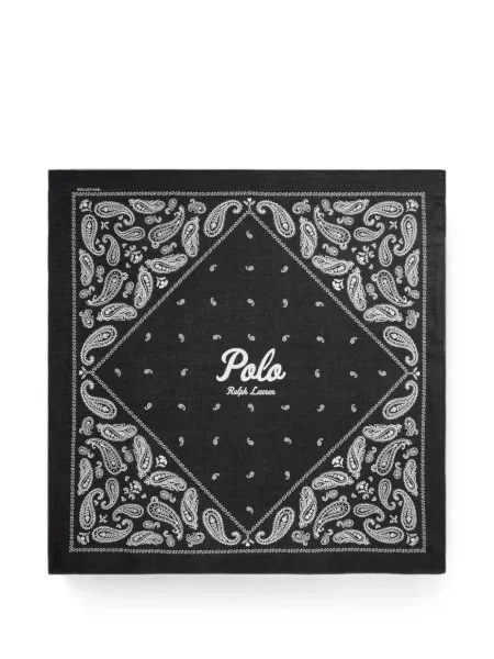 Шал Polo Ralph Lauren с ресни с пейсли десен черно