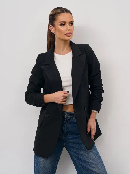 Піджак ISSA Plus комбінований верх чорний