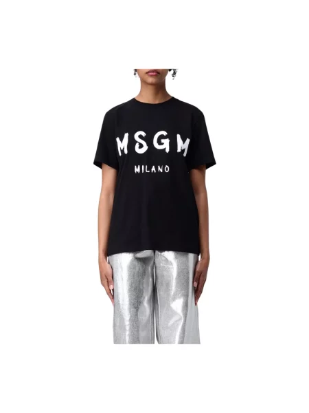 Koszulka Msgm z krótkim rękawem czarna