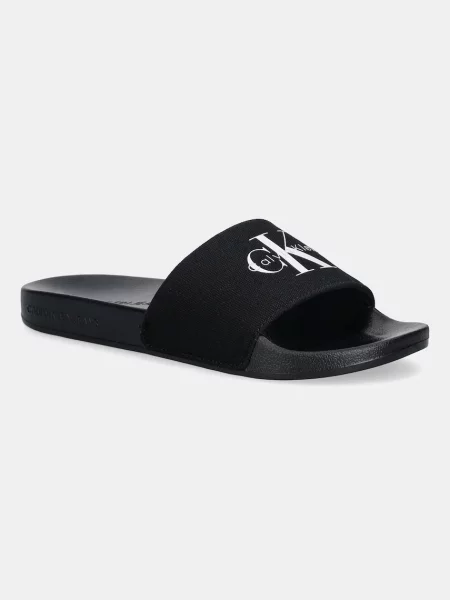 Calvin Klein Jeans klapki SLIDE MONOGRAM WN LOGO CK czarny