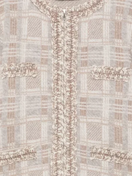 Bouclé cardigan D.exterior în carouri