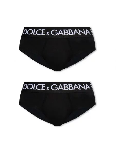Majtki Dolce And Gabbana z dżerseju czarne
