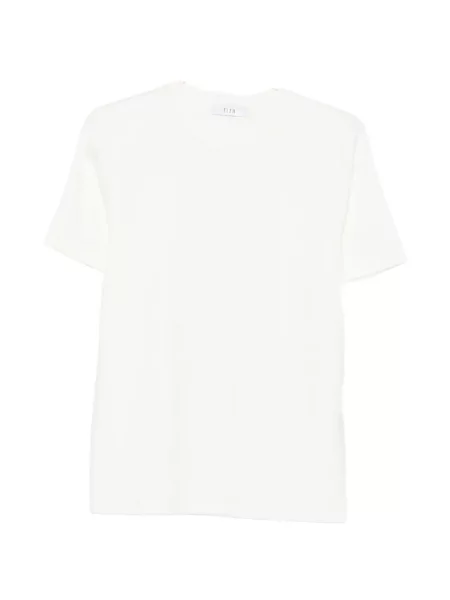 Scurt tricou Eleh cu decolteu rotund alb