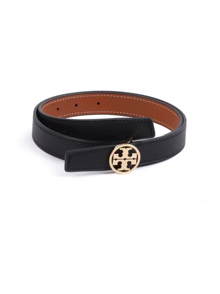 Pasek Tory Burch dwustronny czarny