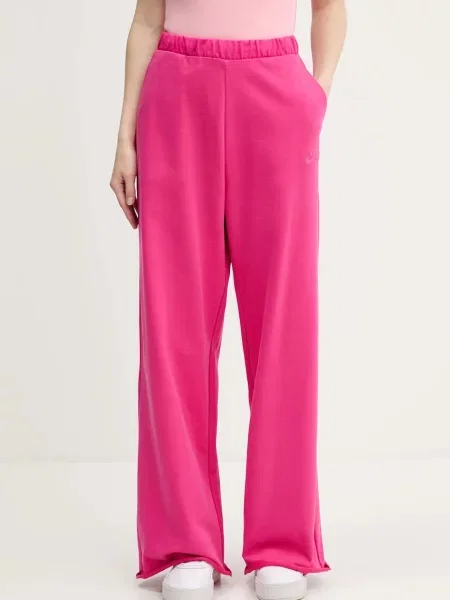 HUGO spodnie dresowe z aplikacją różowy