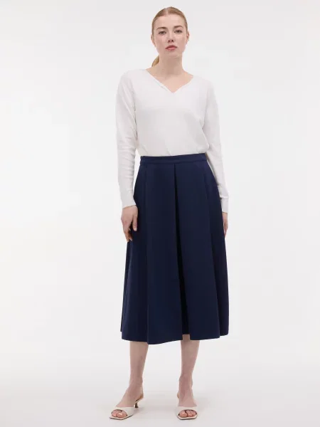 Fustă midi Orsay până la genunchi albastru