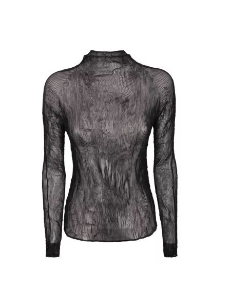 Bluzka Issey Miyake szyfonowa czarna