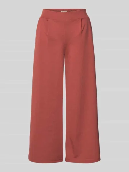 Spodnie materiałowe o kroju wide fit z dodatkiem model „Kate” Ichi
