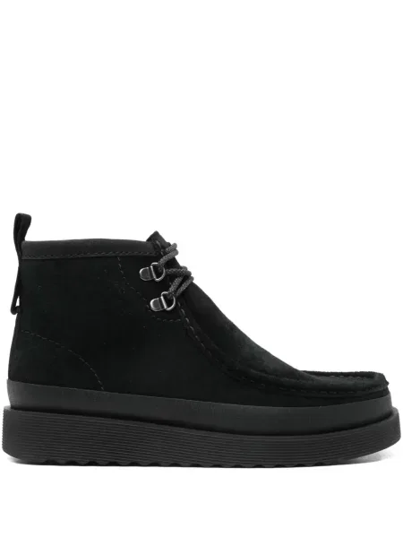 Botine Clarks cu șireturi din dantelă negru