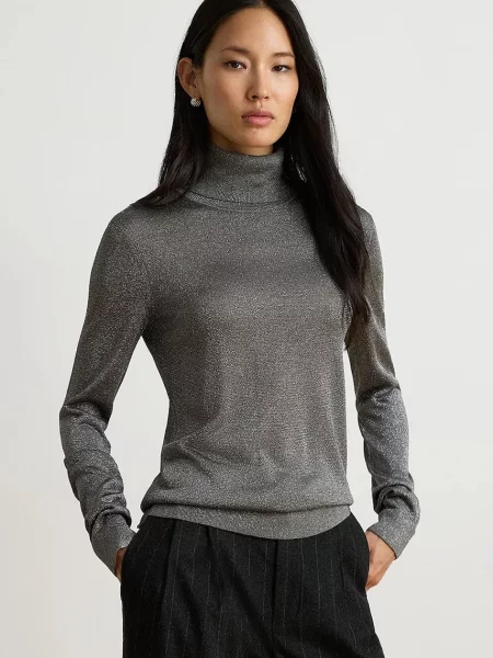 Lauren Ralph Lauren longsleeve z wiskozą szara
