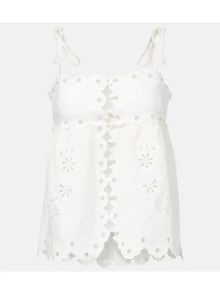 Top Farm Rio cu broderie de in alb