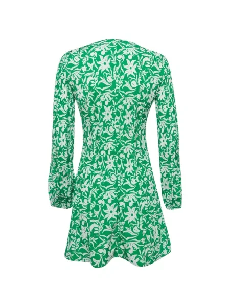 Rochie mini Maje cu model floral cu imagine verde