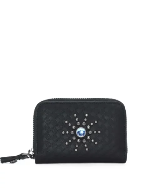 Portofel Htc Los Angeles din piele cu tepi negru