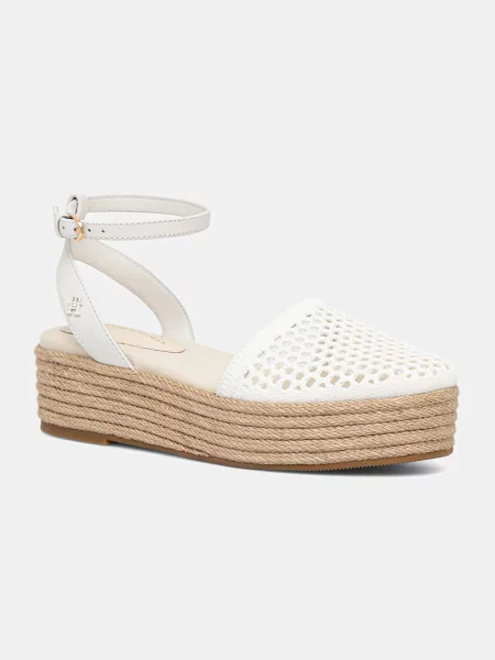 Еспадрили Tommy Hilfiger KNIT MESH ESPADRILLE PLATFORM бежово с платформа бяло