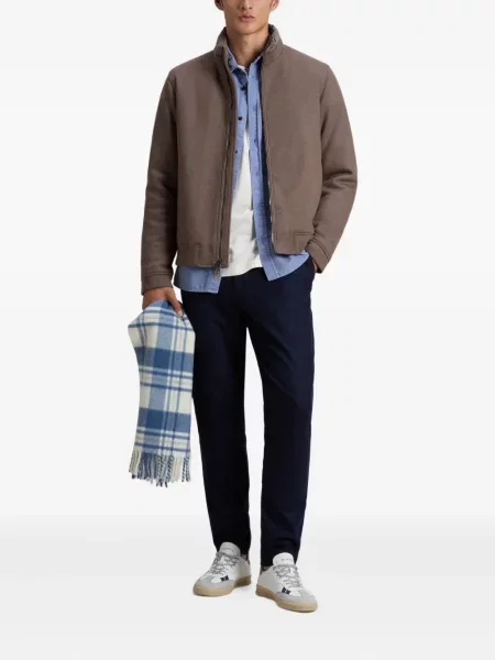 Geacă bomber Woolrich de lână maro