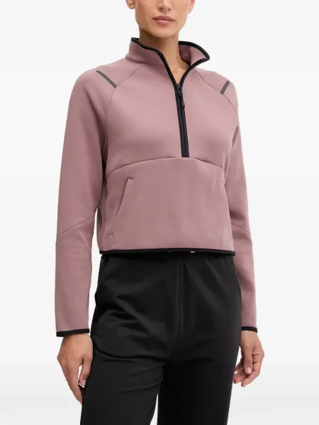 Hanorac cu fermoar Under Armour cu imagine maro