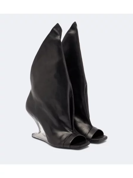 Botine Rick Owens din piele negru