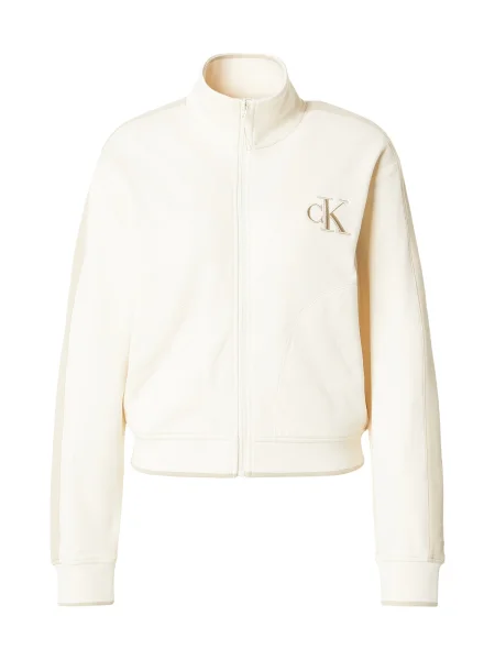 Froté džínová bunda Calvin Klein Jeans hnědá