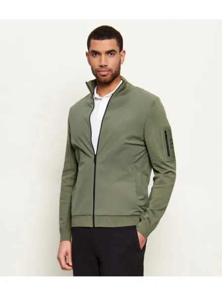 BOSS GREEN Pulover KN_Momentum-X HY cu adaos de lână verde