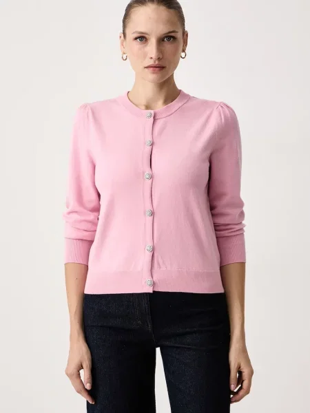 Morgan cardigan pentru femei cu vâscoză MKNOT roz
