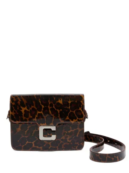 Geantă Carel Paris cu imagine cu model leopard maro