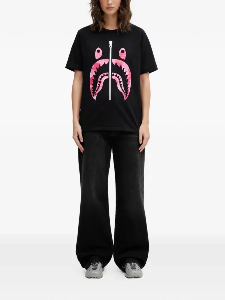 Tricou A Bathing Ape® cu imagine negru