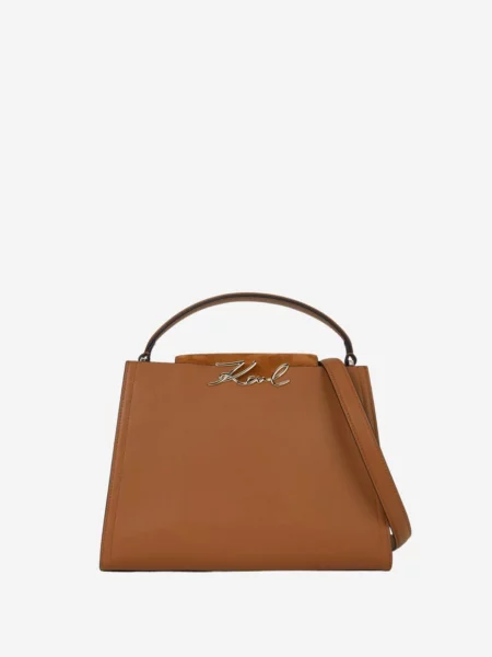 Top Karl Lagerfeld din piele maro