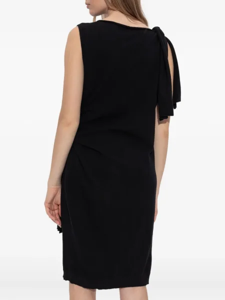 Rochie mini Moschino fără mâneci tricotate de costum negru