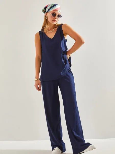 Bianco Lucci Costum cu pantaloni indigo